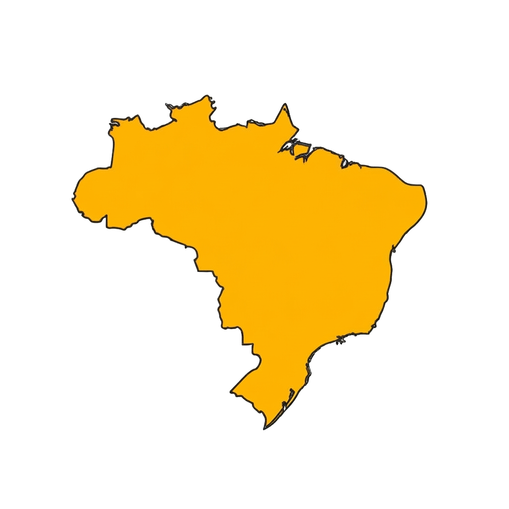 Mapa do Brasil — cobertura nacional